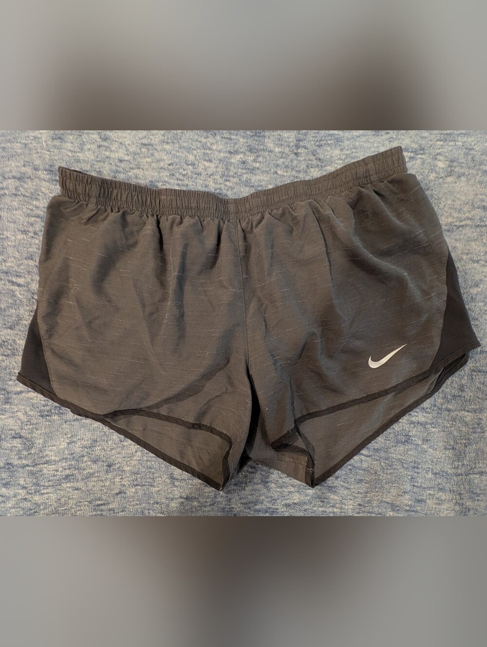 Nike Dark Gray Athletic Shorts with Gray Swoosh
